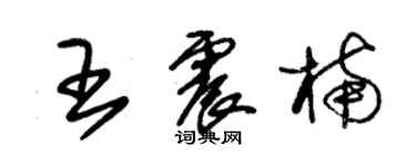 朱錫榮王震楠草書個性簽名怎么寫