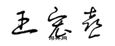 曾慶福王宏喜草書個性簽名怎么寫