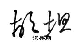 駱恆光胡坦草書個性簽名怎么寫