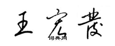 梁錦英王宏發草書個性簽名怎么寫