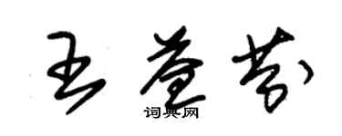 朱錫榮王益芬草書個性簽名怎么寫