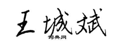 王正良王城斌行書個性簽名怎么寫