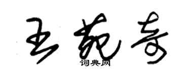 朱錫榮王苑奇草書個性簽名怎么寫
