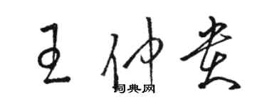 駱恆光王仲貴草書個性簽名怎么寫