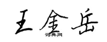 王正良王金岳行書個性簽名怎么寫