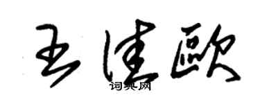 朱錫榮王佳歐草書個性簽名怎么寫