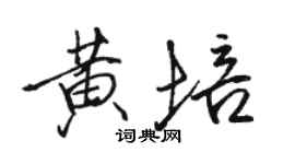 駱恆光黃培行書個性簽名怎么寫