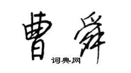 王正良曹舜行書個性簽名怎么寫