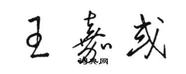 駱恆光王嘉或草書個性簽名怎么寫