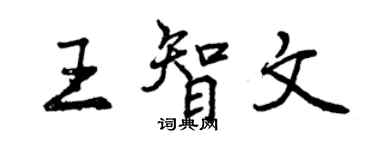 曾慶福王智文行書個性簽名怎么寫