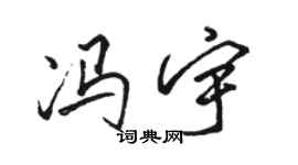 駱恆光馮宇行書個性簽名怎么寫