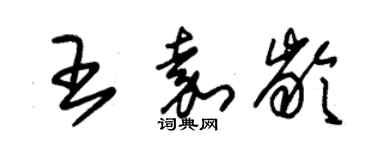 朱錫榮王嘉齡草書個性簽名怎么寫