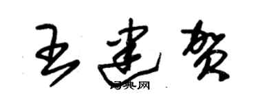 朱錫榮王建賀草書個性簽名怎么寫