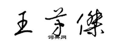 梁錦英王芳傑草書個性簽名怎么寫