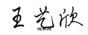 駱恆光王藝欣行書個性簽名怎么寫