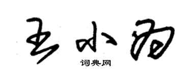 朱錫榮王小為草書個性簽名怎么寫