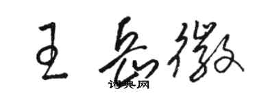 駱恆光王岳徽草書個性簽名怎么寫