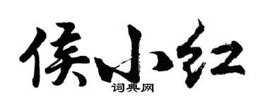 胡問遂侯小紅行書個性簽名怎么寫