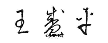 駱恆光王盛平草書個性簽名怎么寫