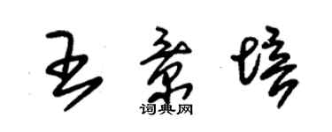 朱錫榮王景培草書個性簽名怎么寫