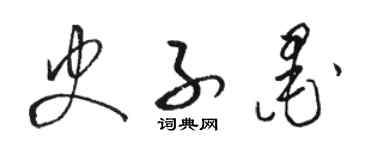 駱恆光史子墨草書個性簽名怎么寫