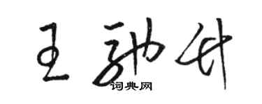 駱恆光王馳竹草書個性簽名怎么寫