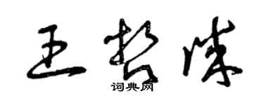 曾慶福王哲誠草書個性簽名怎么寫