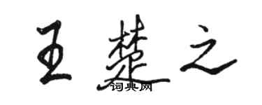 駱恆光王楚之行書個性簽名怎么寫
