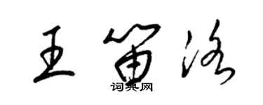 梁錦英王笛洛草書個性簽名怎么寫