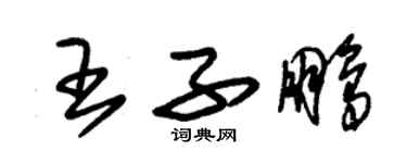 朱錫榮王子鵬草書個性簽名怎么寫