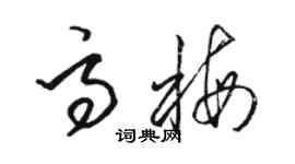 駱恆光高梅草書個性簽名怎么寫