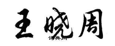 胡問遂王曉周行書個性簽名怎么寫