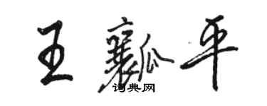 駱恆光王瓤平行書個性簽名怎么寫