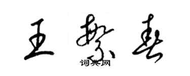 梁錦英王繁春草書個性簽名怎么寫