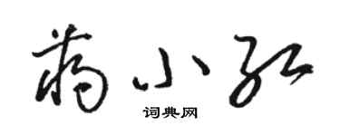 駱恆光蔣小紅草書個性簽名怎么寫