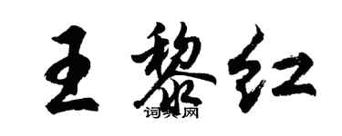 胡問遂王黎紅行書個性簽名怎么寫