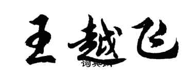 胡問遂王越飛行書個性簽名怎么寫