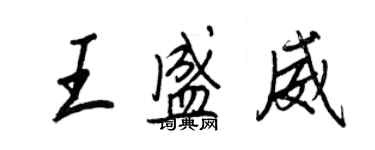 王正良王盛威行書個性簽名怎么寫