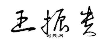 曾慶福王振貴草書個性簽名怎么寫