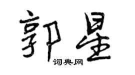曾慶福郭星行書個性簽名怎么寫
