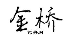 曾慶福金橋行書個性簽名怎么寫