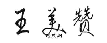 駱恆光王美贊行書個性簽名怎么寫