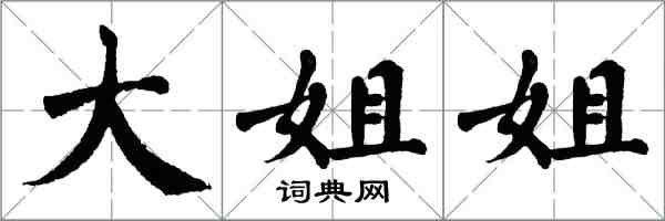 翁闓運大姐姐楷書怎么寫