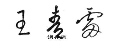 駱恆光王青雷草書個性簽名怎么寫