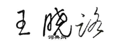 駱恆光王曉路草書個性簽名怎么寫