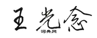 駱恆光王光念行書個性簽名怎么寫