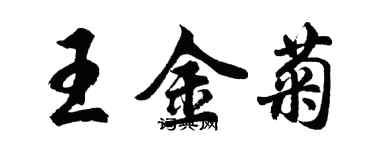 胡問遂王金菊行書個性簽名怎么寫