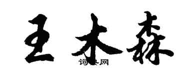 胡問遂王木森行書個性簽名怎么寫