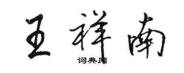 駱恆光王祥南行書個性簽名怎么寫