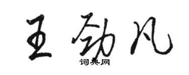 駱恆光王勁凡行書個性簽名怎么寫